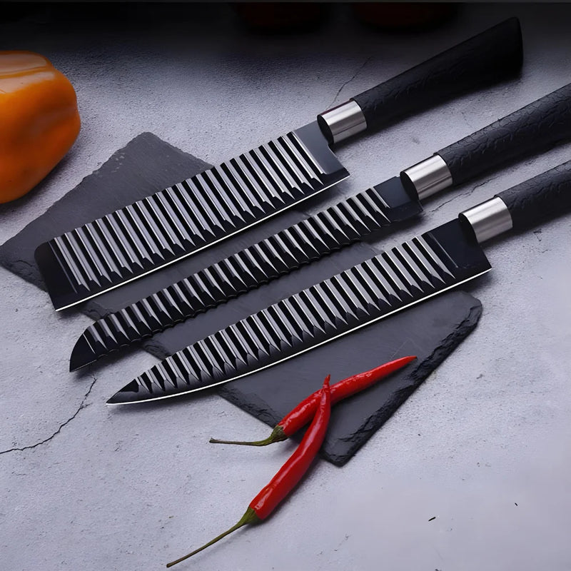 Black Professional Barbecue Knives Kit Black Professional Barbecue Knives Kit