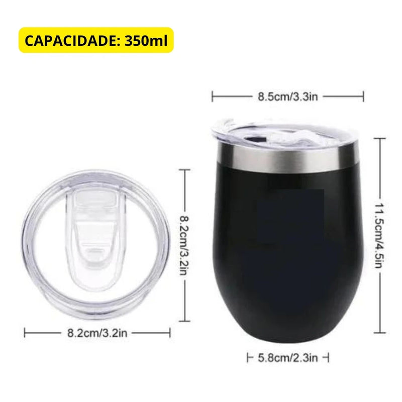 Copo Térmico Com Tampa 350ml