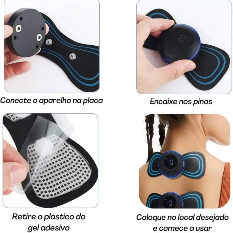 Mini Massageador Elétrico EMS