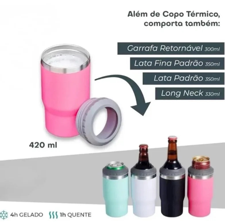 Copo Térmico Multifuncional(5 em 1) 420 ml