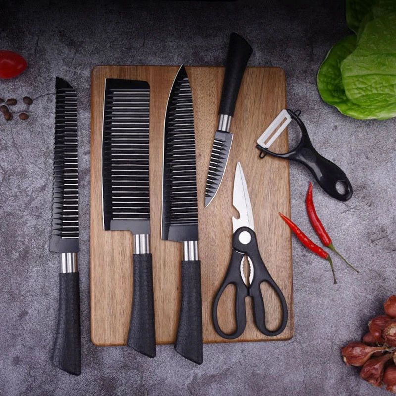 Black Professional Barbecue Knives Kit Black Professional Barbecue Knives Kit