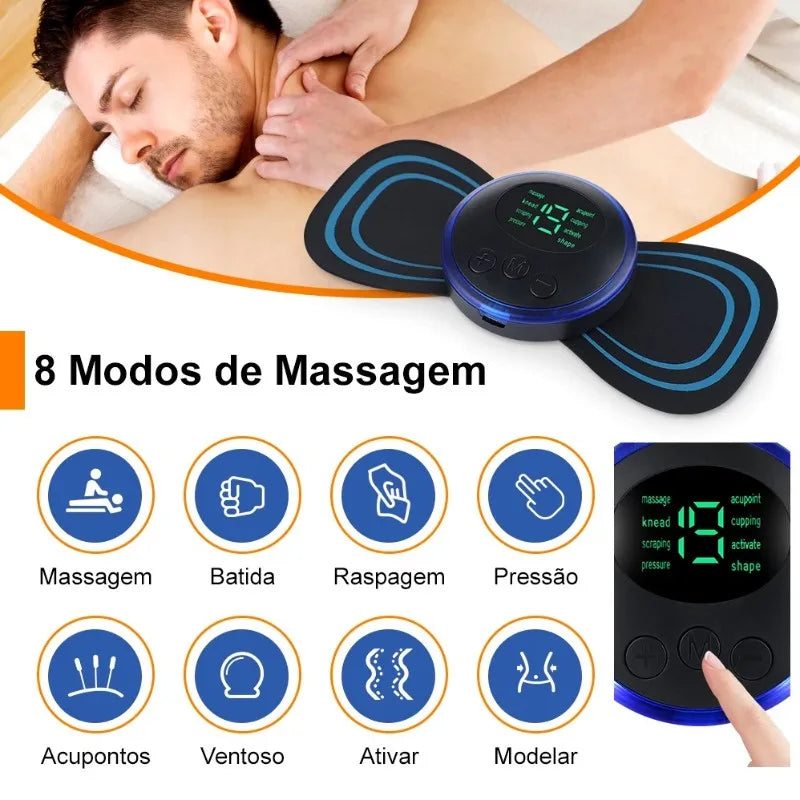 Mini Massageador Elétrico EMS