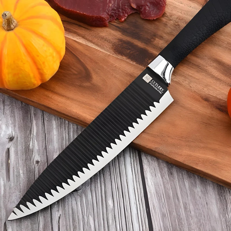 Black Professional Barbecue Knives Kit Black Professional Barbecue Knives Kit