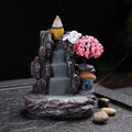 Backflow Incense Holder Waterfall Incense Burner Home Decor Aromatherapy Ornament Incense Cones with Backflow Incense Cones