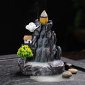 Backflow Incense Holder Waterfall Incense Burner Home Decor Aromatherapy Ornament Incense Cones with Backflow Incense Cones