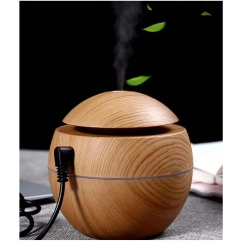 Wooden air particle humidifier USB purifier aromattherapy diffuser spray essence ultrasonic essential oil