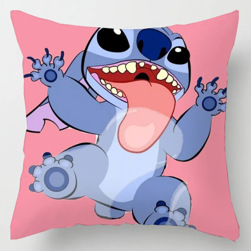 Anime Figure Disney Stitch Double Sided Print Pillowcase Kawaii Stitch Pillow Pillowcase Children Room Interior Decoration Gifts