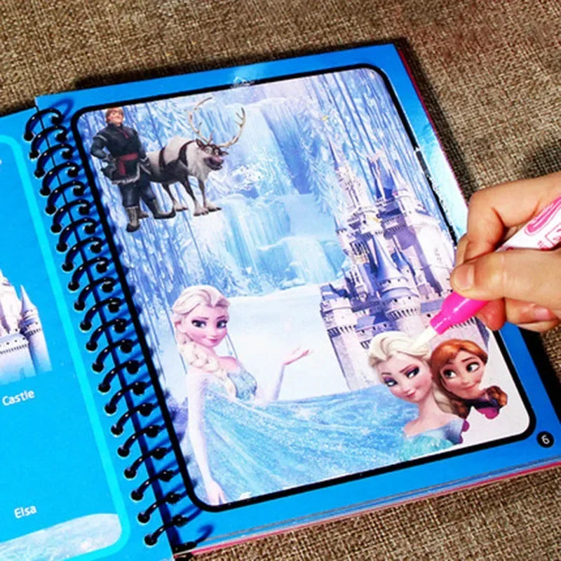 Livro Infantil de Pintura Mágica Frozen