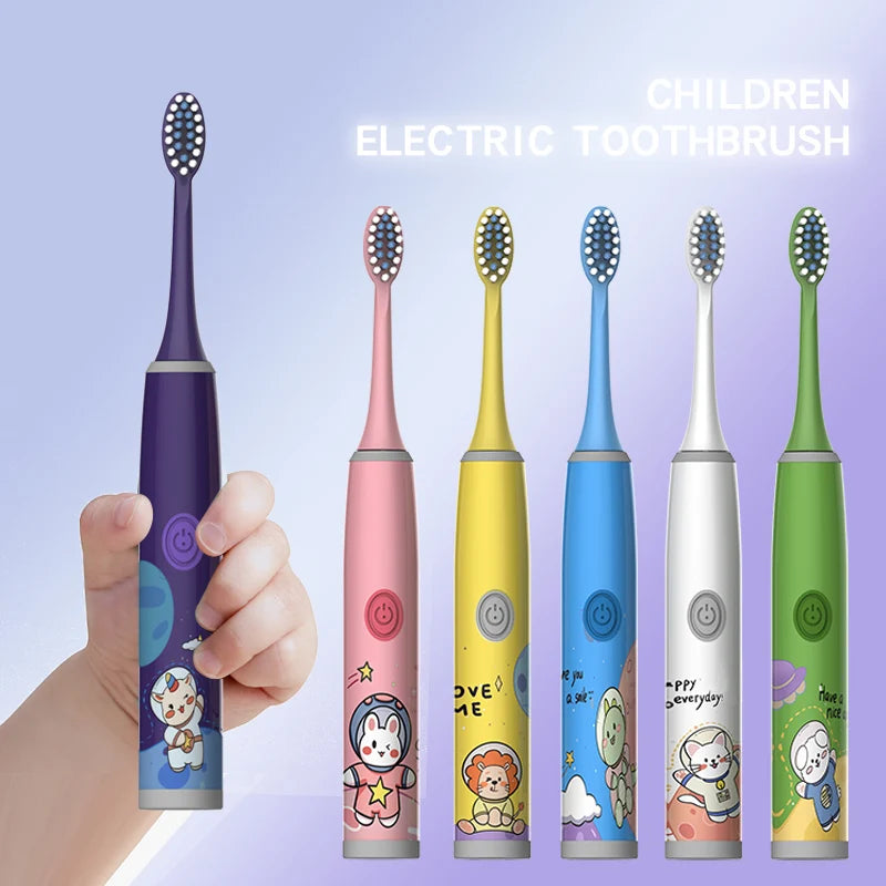 Children's ElectricToothbrushFor Both Men And Women, Suitable For Children Aged 3-15 Years Old. Soft Bristled Brush. Electric