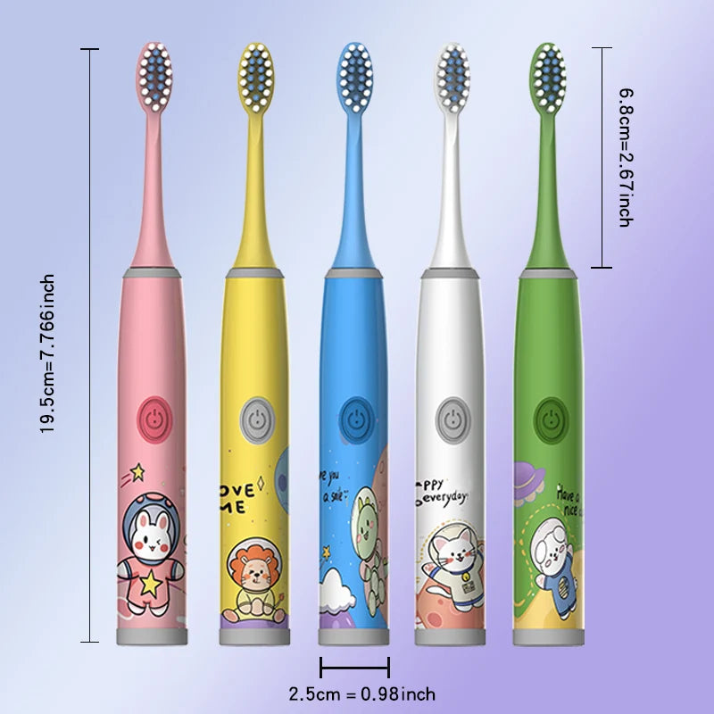 Children's ElectricToothbrushFor Both Men And Women, Suitable For Children Aged 3-15 Years Old. Soft Bristled Brush. Electric