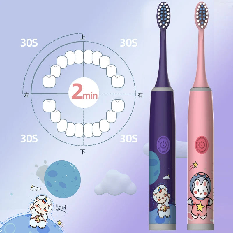 Children's ElectricToothbrushFor Both Men And Women, Suitable For Children Aged 3-15 Years Old. Soft Bristled Brush. Electric