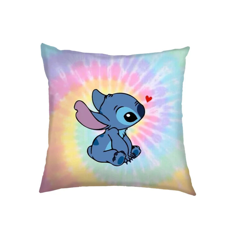 Anime Figure Disney Stitch Double Sided Print Pillowcase Kawaii Stitch Pillow Pillowcase Children Room Interior Decoration Gifts