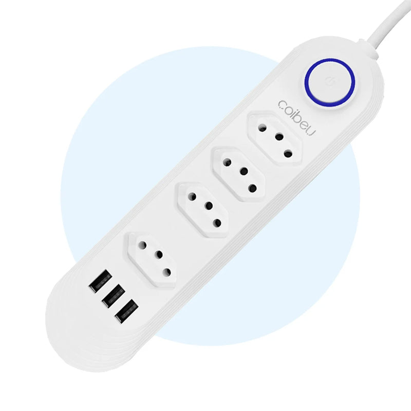 Filtro de Linha com 4 entradas + 3 USB